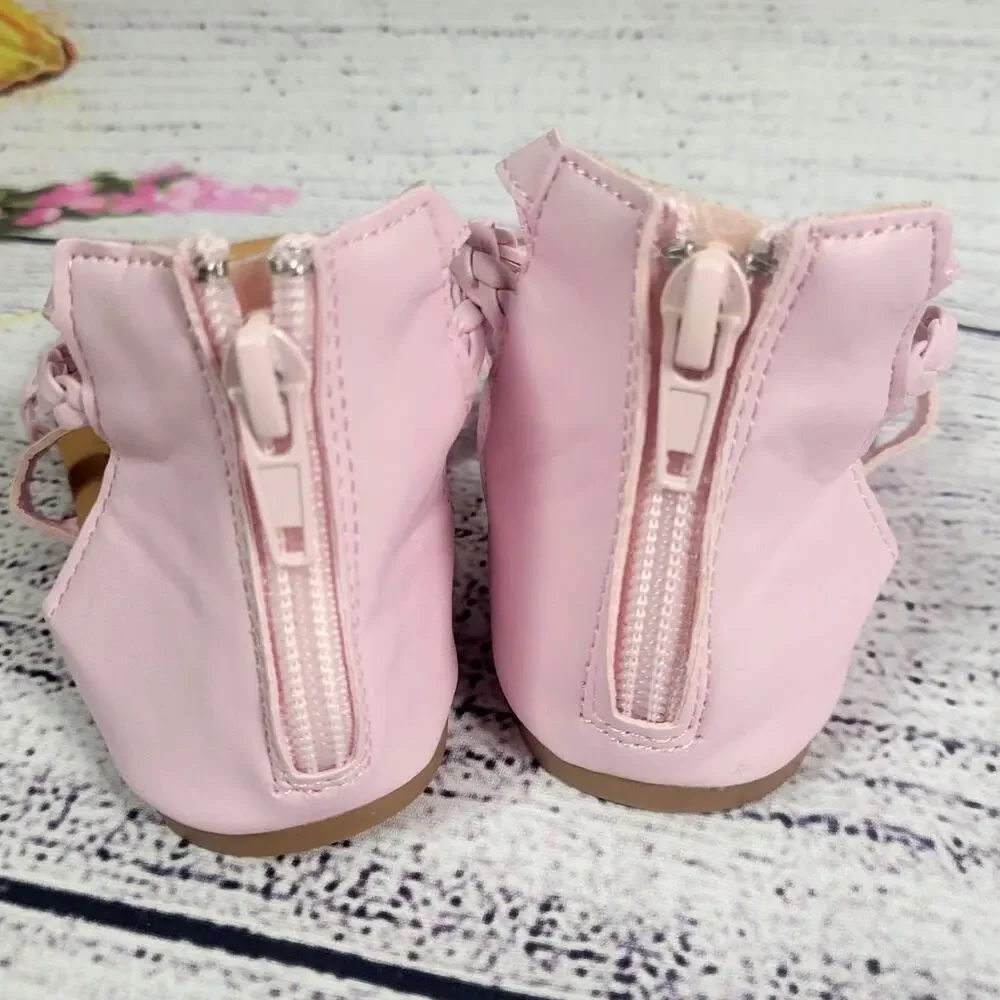 Dolgen Light Pink Gladiator‎ Sandals Toddler Girls L NWOT